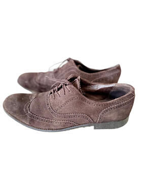 John Varvatos Star USA Suede Wingtip Shoes Men's 12 Espresso